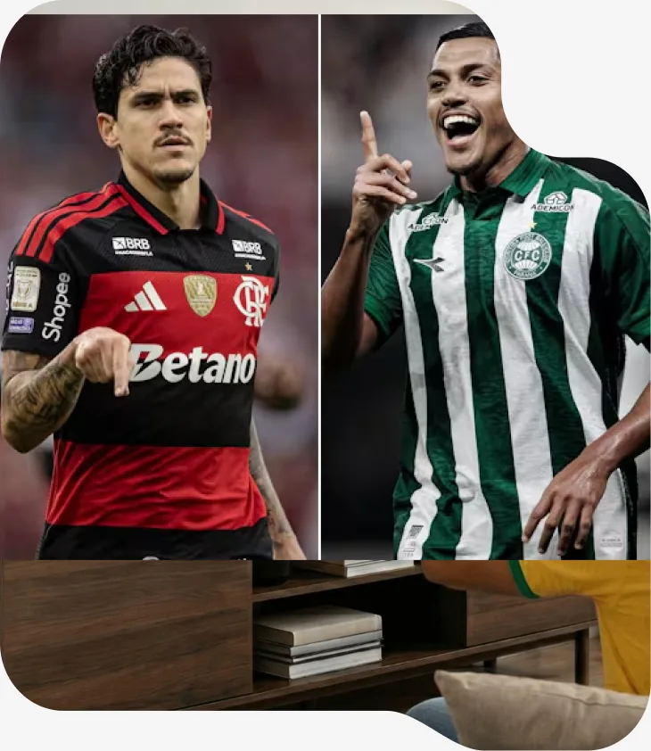 Jogadores de futebol comemorando em campo