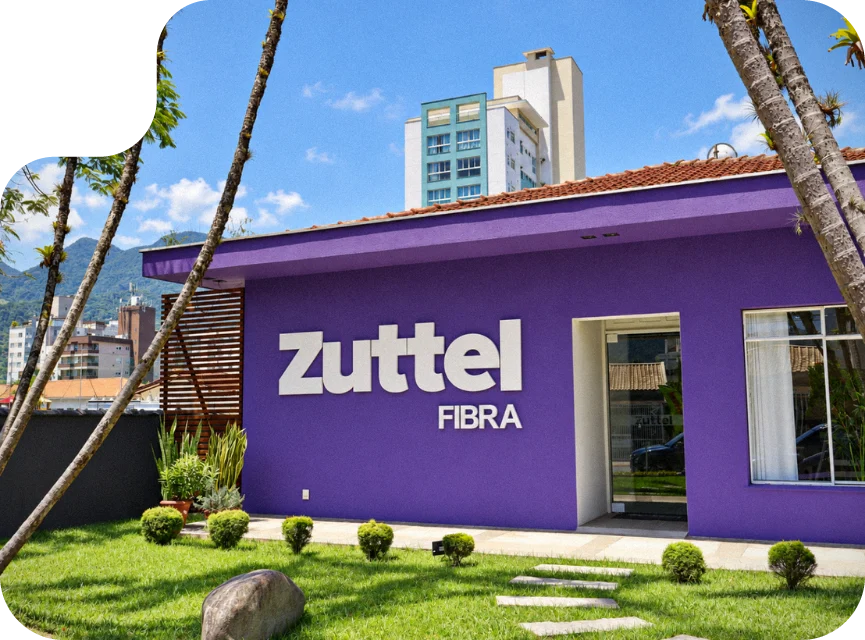 Fachada da sede da Zuttel Fibra